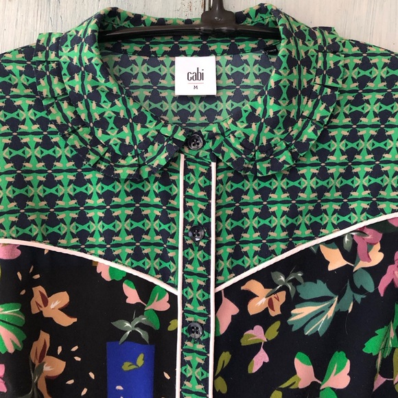 CAbi colorful western floral print shirt, from previous fall season, size M - Picture 4 of 14